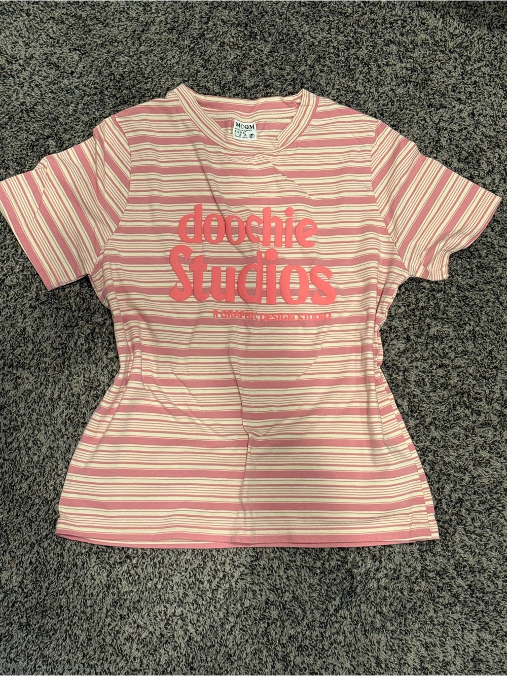 Doochie Studios Pink Striped Tee